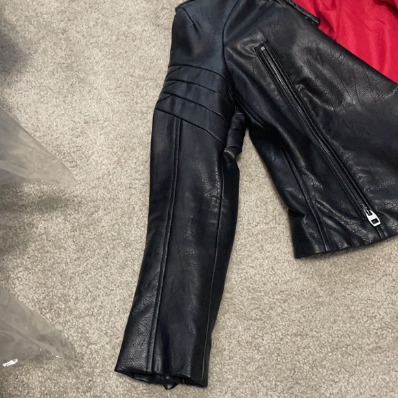 Zara Faux Leather Biker Jacket Small - Picture 4 of 7